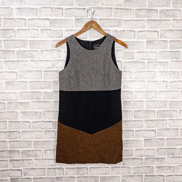 Samantha Pleet ColorBlock Mini Dress 100% Wool Women's size 4 - Picture 10 of 10